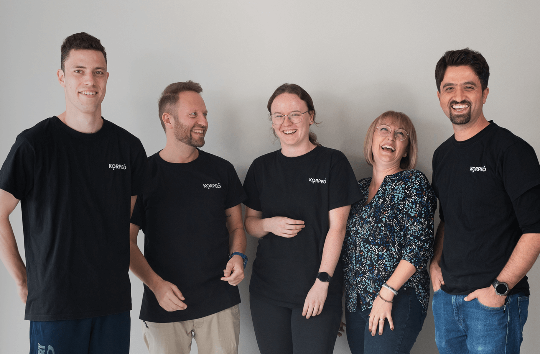 Teamfoto von Korpeo Rabenau – engagierte Mitarbeitende der Physiotherapie.